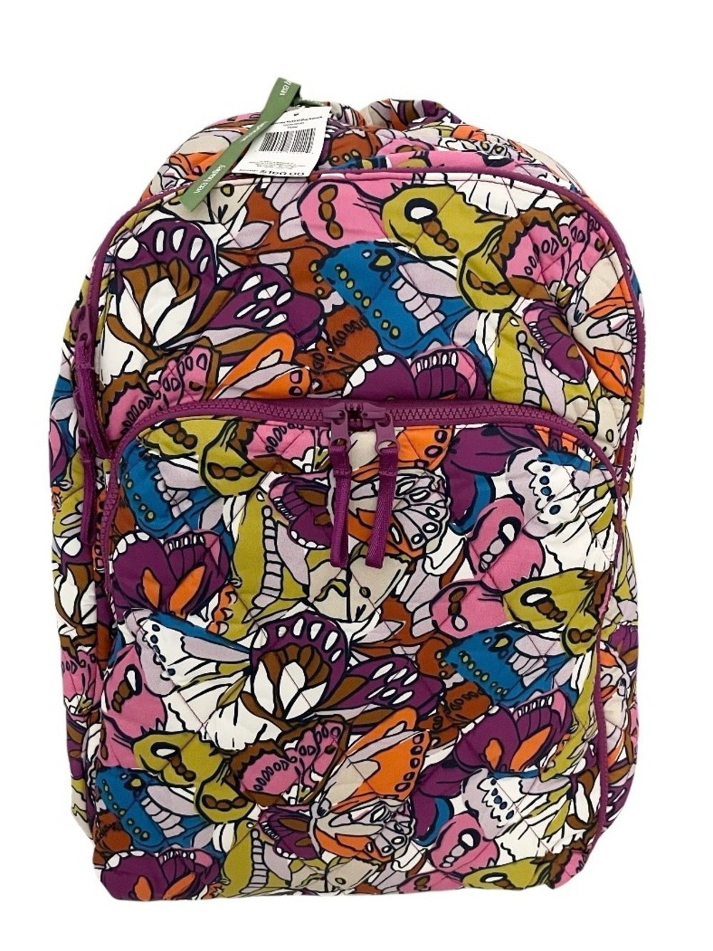 NWT Vera Bradley Large Multipocket Butterfly Print Backpack Flutter Pattern - Picture 6 of 9